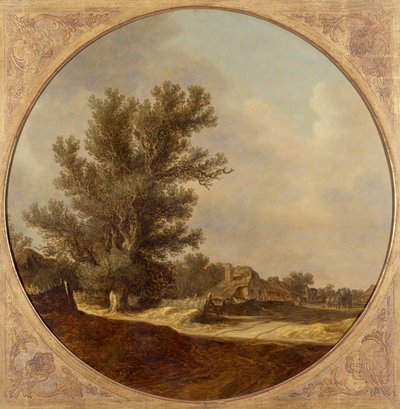 Roble en un camino rural con viajeros de Jan Josephsz van Goyen