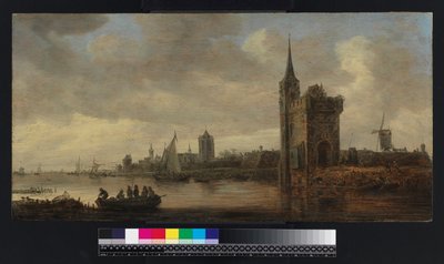 Paisaje fluvial con barcos de Jan Josephsz van Goyen