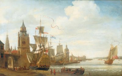 Capricho con motivos del puerto de Amberes de Jan Karel Donatus van Beecq