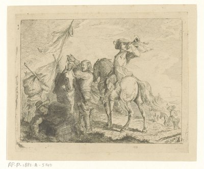 Paisaje con viajeros y jinetes de Jan Karel Jacob de Jonge
