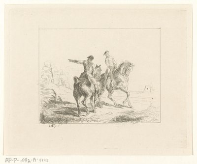 Paisaje con dos jinetes de Jan Karel Jacob de Jonge