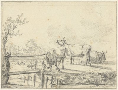 vacas en un prado de Jan Kobell (II)