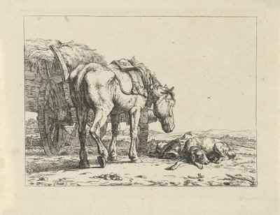 Caballo y perro en un segador de Jan Kobell (II)