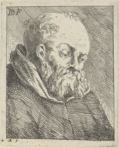 retrato, de, un, monje de Jan Lauwryn Krafft (I)