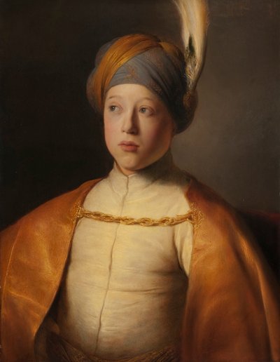 Niño con capa y turbante (Retrato del Príncipe Rupert del Palatinado, ca 1631) de Jan Lievens