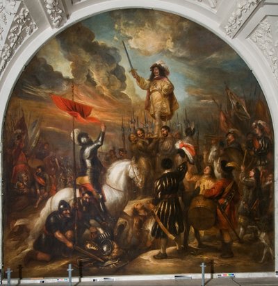Brinio levantado en un escudo de Jan Lievens