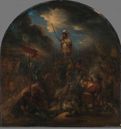Brinio elevado sobre el escudo de Jan Lievens