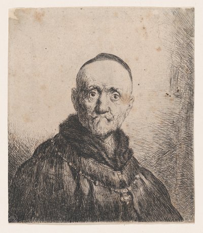 Busto de un anciano, frontal, siglo XVII de Jan Lievens