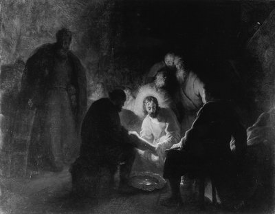 Cristo lava los pies de los discípulos de Jan Lievens