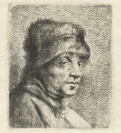 Cabeza de hombre con sombrero
Variae Effigies a Joanne Livio (título de la serie) de Jan Lievens