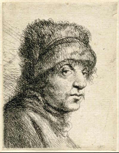 Cabeza de hombre con sombrero
Variae Effigies a Joanne Livio (título de la serie) de Jan Lievens