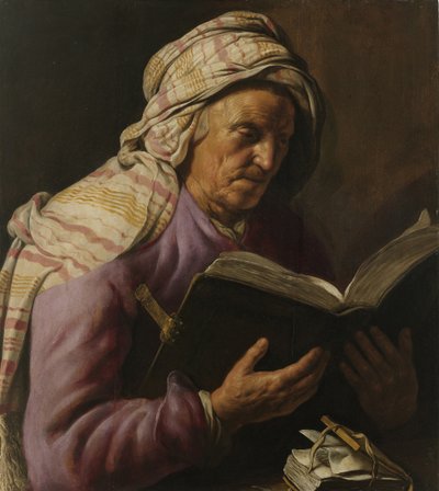 Anciana leyendo, 1626-1633 de Jan Lievens