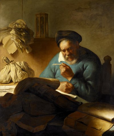 El cortador de plumas, 1627 de Jan Lievens