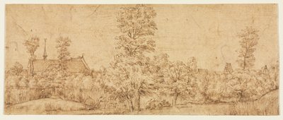 Árboles antes de un pueblo, tercer cuarto del siglo XVII de Jan Lievens