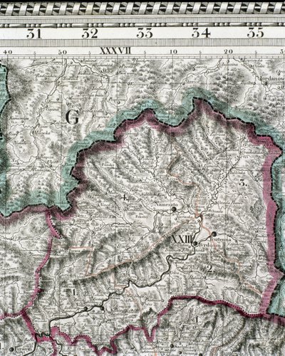 Mapa del reino de Hungría, impreso por Godfried de Jan Lipszki
