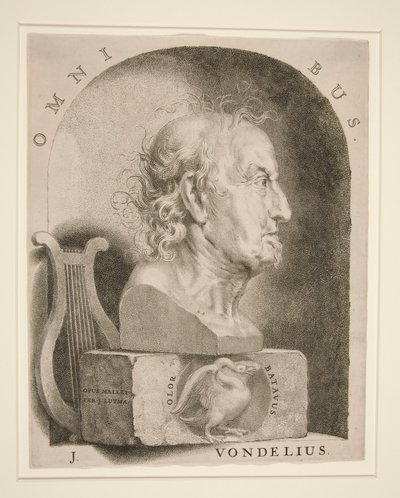 Retrato de Joost van den Vondel (1587-1679) de Jan Lutma The Younger