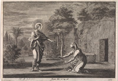 Cristo se aparece a María Magdalena (Noli me tangere) de Jan Luyken