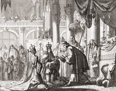 Coronación del Rey Guillermo III y la Reina María II, 11 de abril de Jan Luyken