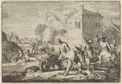 Ministros reformados en Hungría condenados a trabajos forzados, 1674 de Jan Luyken