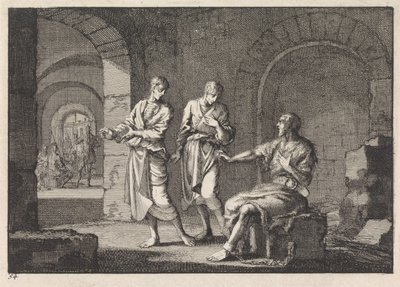 Juan el Bautista en prisión de Jan Luyken