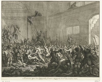 Asesinato en una iglesia en Naarden, 1572 de Jan Luyken