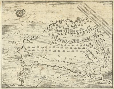 Mapa de la Batalla de Landen de Jan Luyken