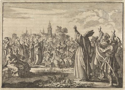 Dieta polaca en la que Augusto II el Fuerte es proclamado rey por una parte y el francés Luis de Borbón-Conti por la otra, 1697 de Jan Luyken