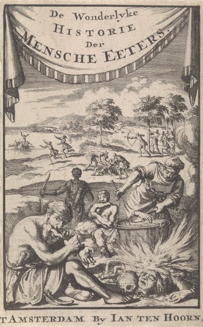 La maravillosa historia de los comedores de humanos por A. Magyrus, 1696 de Jan Luyken