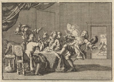 Thomas Tullock, partidario del rey James II en Escocia, es asesinado por el disparo inesperado de su arma, 1690 de Jan Luyken