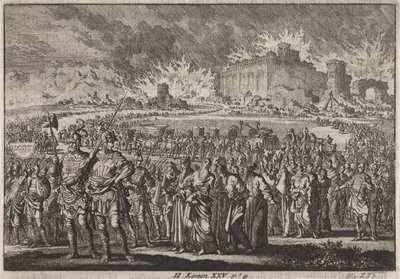 Destrucción de Jerusalén por parte del ejército babilónico de Jan Luyken