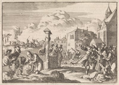 Persecución de los protestantes por Marsaut en Niort, 1682 de Jan Luyken