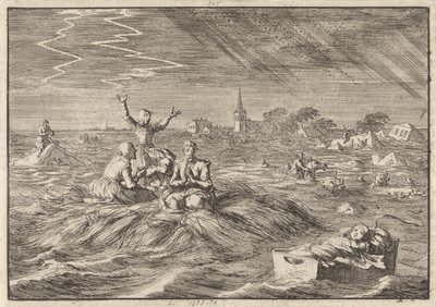 Inundación en Groningen, 1686 de Jan Luyken