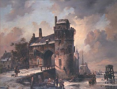 Figuras en una vía fluvial congelada de Jan M. Ruyten