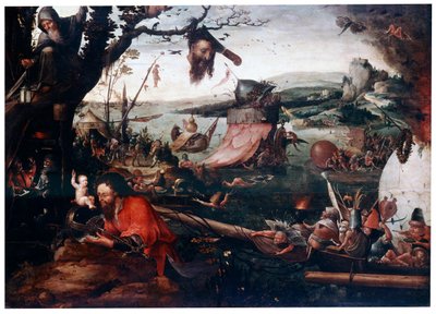 Paisaje con la Parábola de San Cristóbal, principios del siglo XVI de Jan Mandyn