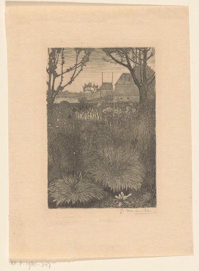 Vista del jardín con arbustos y girasoles
Jardín de otoño (título original) de Jan Mankes (signed by artist)