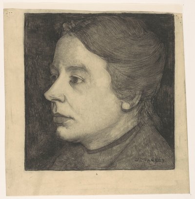 Retrato de Anne Mankes-Zernike de Jan Mankes (signed by artist)