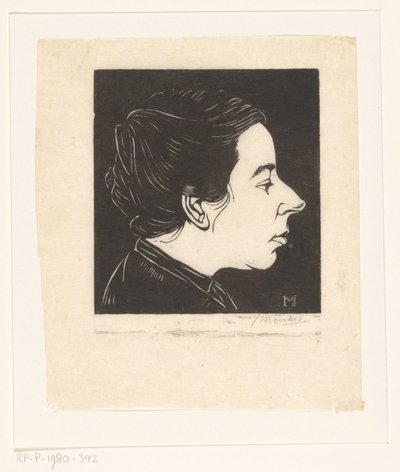 Retrato de Anne Zernike de Jan Mankes (signed by artist)