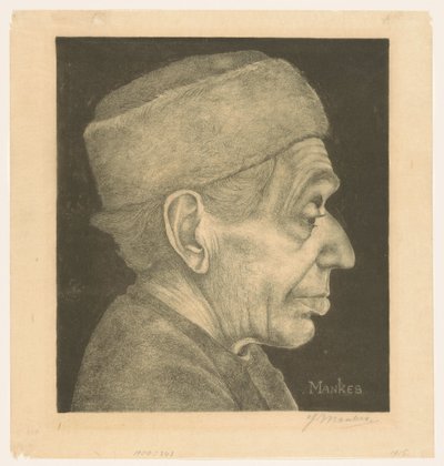 Retrato de Douwe con gorra de Jan Mankes (signed by artist)