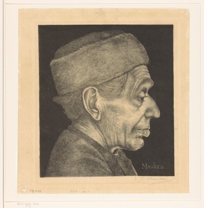 Retrato de Douwe con gorra de Jan Mankes (signed by artist)