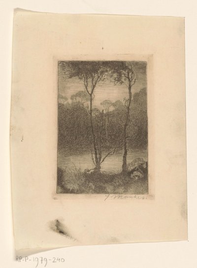 Dos árboles junto al agua
Stream at night (título original) de Jan Mankes (signed by artist)