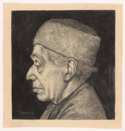Douwe, de perfil hacia la izquierda de Jan Mankes