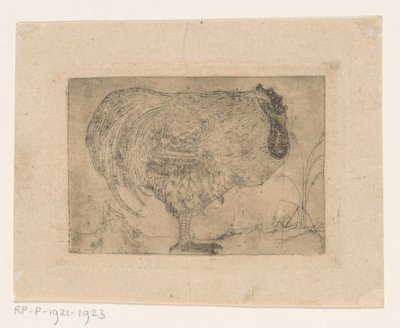Gallo acurrucado de Jan Mankes
