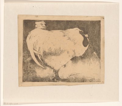 Gallo acurrucado de Jan Mankes