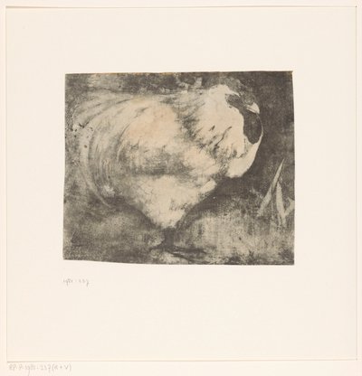 Gallo acurrucado de Jan Mankes