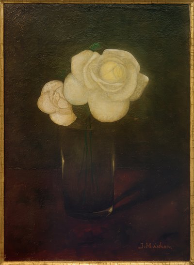 Camelias en el vaso de Jan Mankes