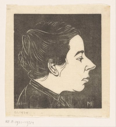 Retrato de Anne Zernike de Jan Mankes