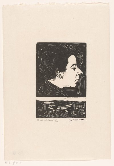 Retrato de Anne Zernike de Jan Mankes