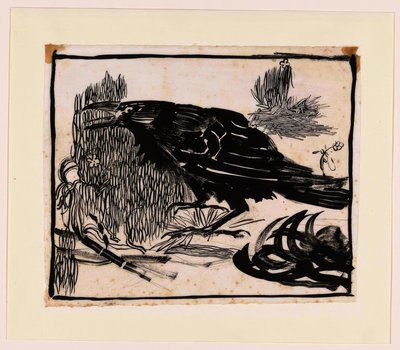Cuervo gritando, hacia la izquierda de Jan Mankes