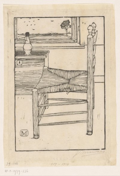Silla con asiento ribeteado de Jan Mankes