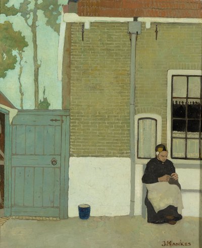 Mujer delante de su casa de Jan Mankes